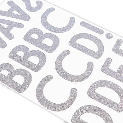 2.25" Silver Glitter Alphabet Stickers by Recollections™ 