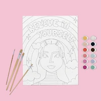Kids Crafts Believe in Yourself Paint By Number Canvas Kit