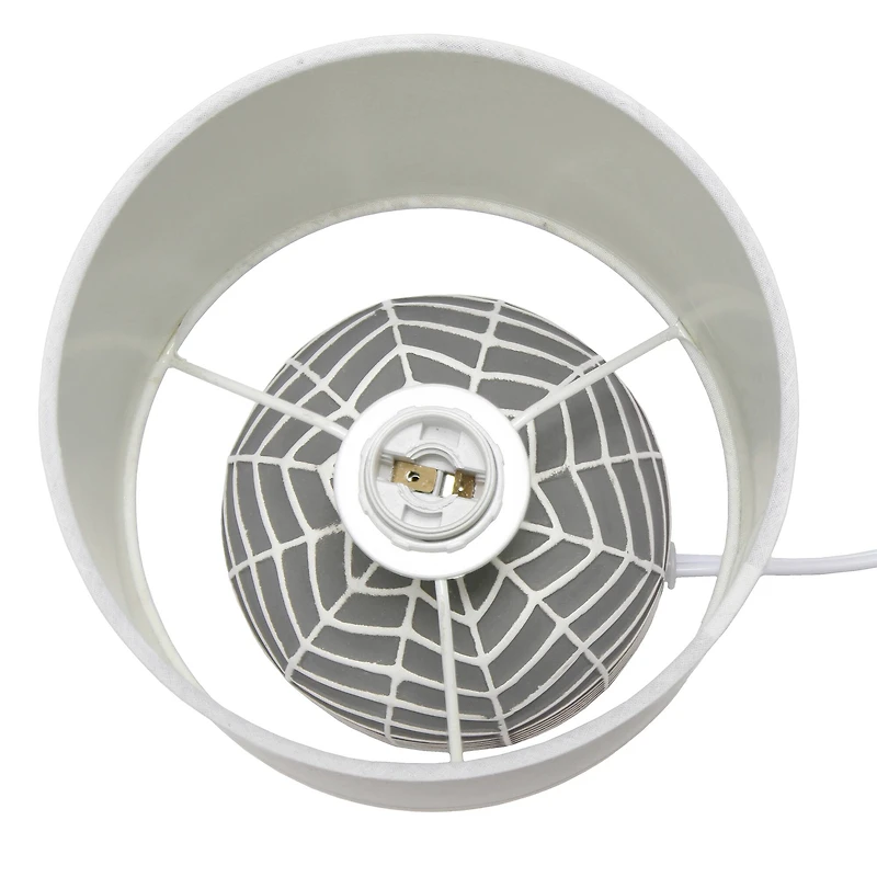 Simple Designs 10.43" Petite Webbed Waves Base Table Lamp