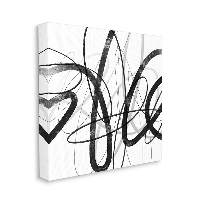 Stupell Industries Abstract Fluid Brush Strokes Distressed Pattern Wall Art