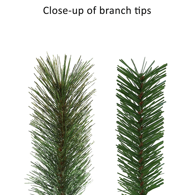 5ft. Pre-Lit Potted Glitter Artificial Tree, Clear Lights