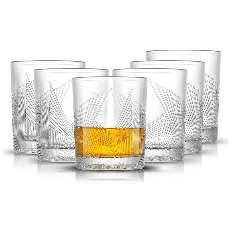 JoyJolt® 10oz. Gatsby Art Deco Whiskey Glass Set, 6ct.