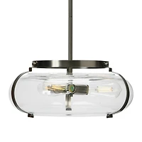 Hello Honey® Robert Stevenson Lighting Alston 16" Antique Nickel Glass & Metal Ceiling Light
