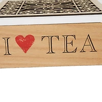 Mind Reader 9-Section Brown Tea Organizer