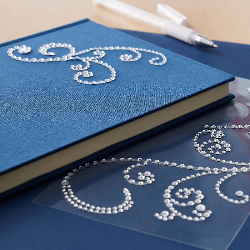 Recollections™ Adhesive Rhinestones, Large Clear Flourishes