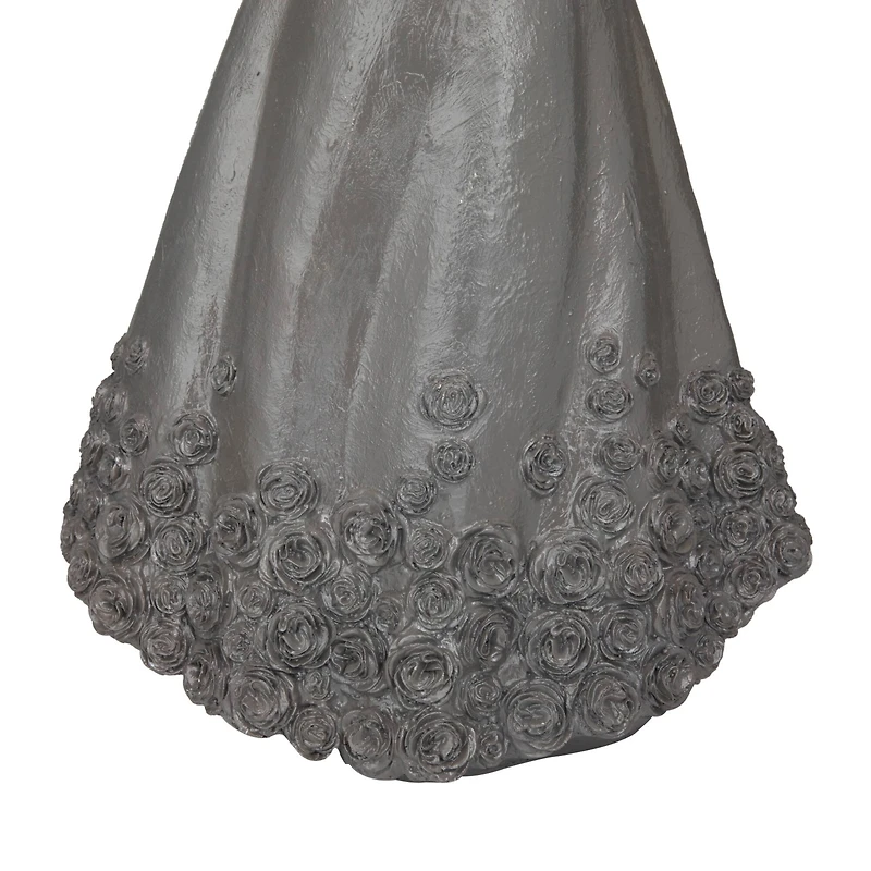 Set of 2 Grey Resin Traditional Sculpture, 22" x 11" x 6"