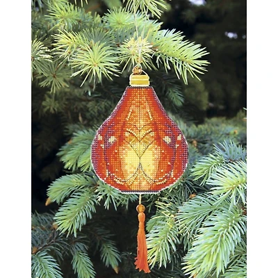 Crystal Art Christmas Tree Toy Plastic Canvas Counted Cross Stitch Kit Set Of Pictures Colorful Lanterns