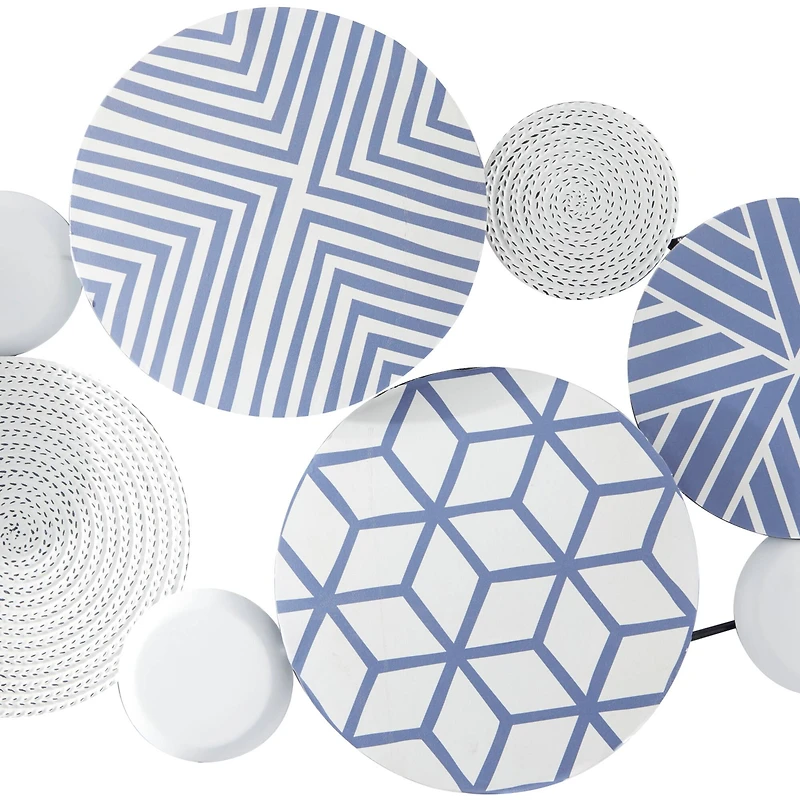 CosmoLiving by Cosmopolitan 46" Metal Plates with Intricate Patterns Wall Décor