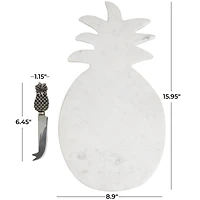 White Marble Cutting Board & Cheese Knife Set