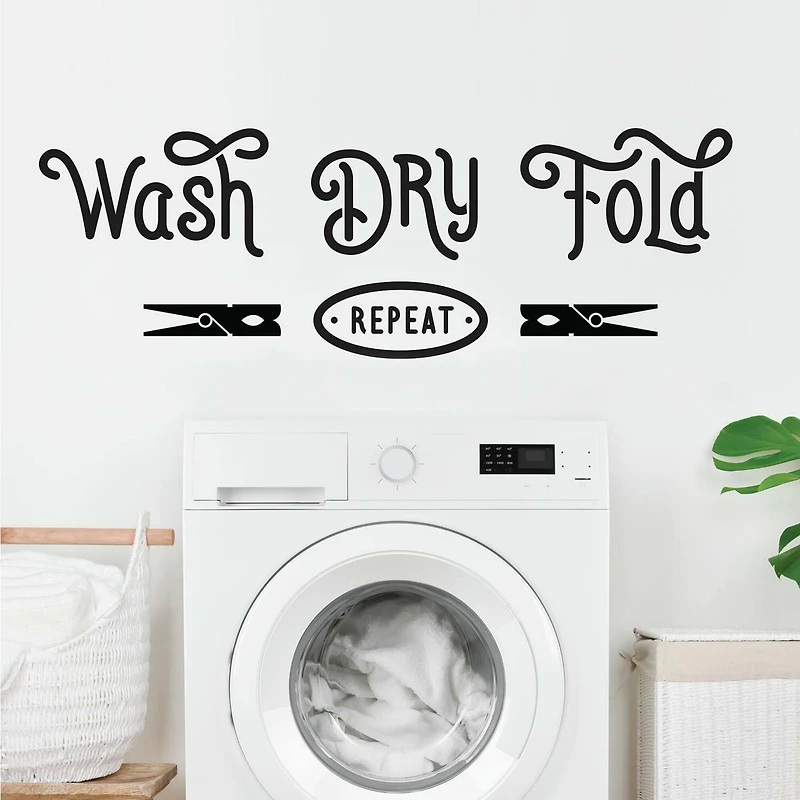 RoomMates Wash Dry Fold Repeat Peel & Stick Wall Decals