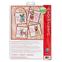 Dimensions® Counted Cross Stitch Kit, Christmas Pups Ornaments