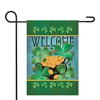 Welcome Pot of Gold Garden Flag