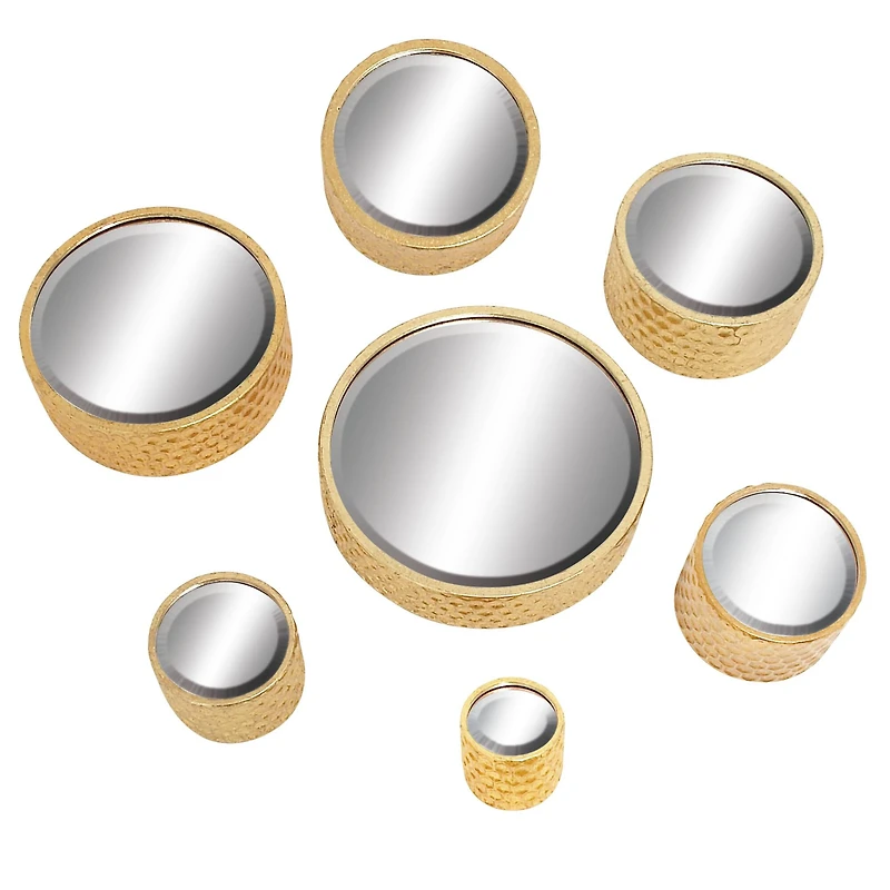 CosmoLiving by Cosmopolitan Gold Metal Glam Wall Mirrors Set