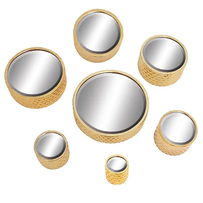 CosmoLiving by Cosmopolitan Gold Metal Glam Wall Mirrors Set