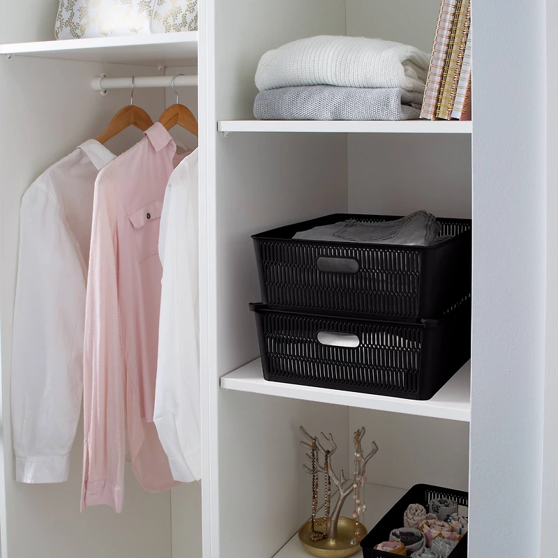 Simplify Slide 2 Stack It Shallow Tote Baskets