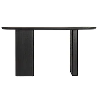 Hello Honey® Black Asymmetrical Fir Wood & Sycamore Wood Console Table