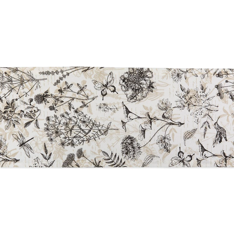 Botanical Print Table Runner 14" x 108"