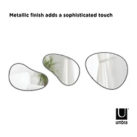 Umbra Titanium Hubba Pebble Mirror Set 