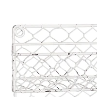 DII® 10" Antique White 2 Row Chicken Wire Spice Rack