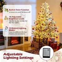 Costway 6 ft. Pre-Lit Gold Artificial Christmas Tree, Warm White LED Lights