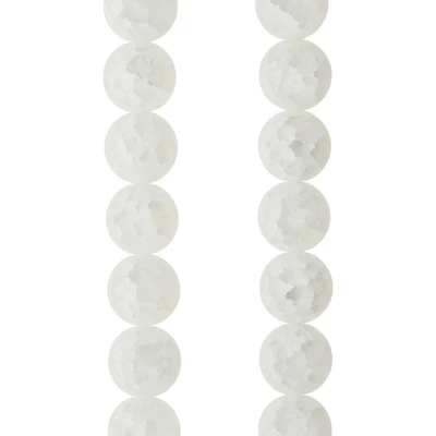 12 Pack: White Quartz Round Beads, 10mm by Bead Landing™
