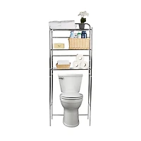 Mind Reader Silver 3-Tier Over the Toilet Rack