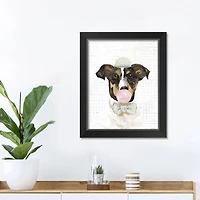Bubble Gum Dog 1 11" x 14" Black Framed Print Under Plexiglass