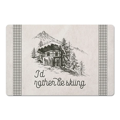 Rather Be Skiing Cabin 27x18 Floor Mat