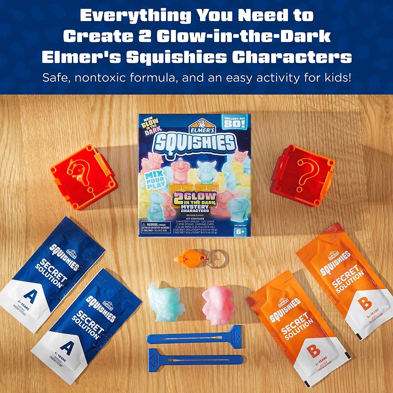 Elmer's® Glow in the Dark Squishies Mystery Mold Kit