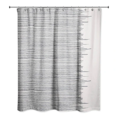 Jagged Line Shower Curtain