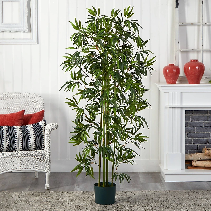 6ft. Potted Bamboo Silk Tree