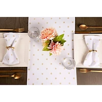 DII® White & Gold Metallic Polka Dot Napkin, 4ct.
