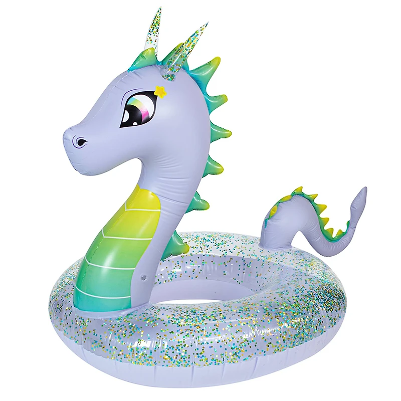 PoolCandy 40" Glitter Sea Dragon Purple Pool Tube