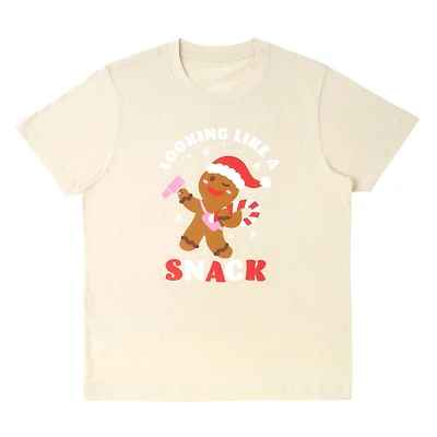 Beige Like a Snack Adult Crew Neck T-Shirt by Celebrate It