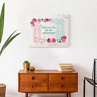 20" Would Ya Be My Pardner Canvas Wall Art