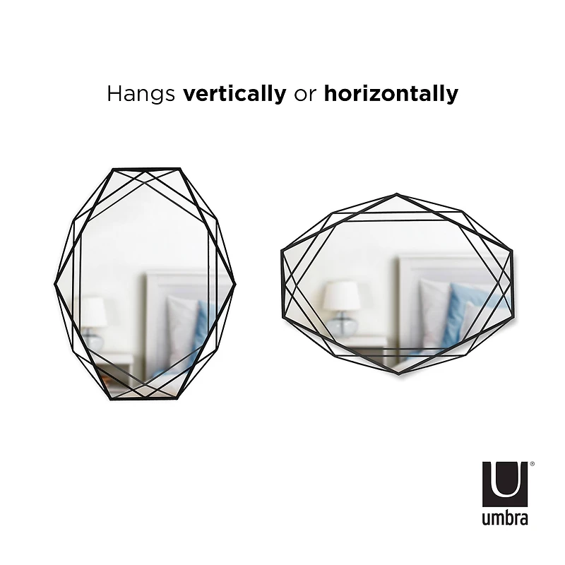 Umbra 22.5" Black Prisma Wall Mirror