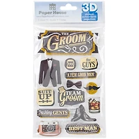 Paper House® Wedding Groom 3D Stickers