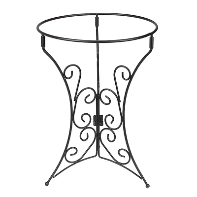 11.25" Black Ornate Standing Garden Gazing Ball Stand