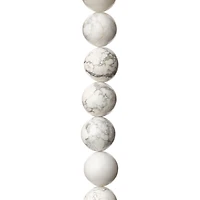 12 Pack: White Howlite Round Beads, 12mm by Bead Landing™
