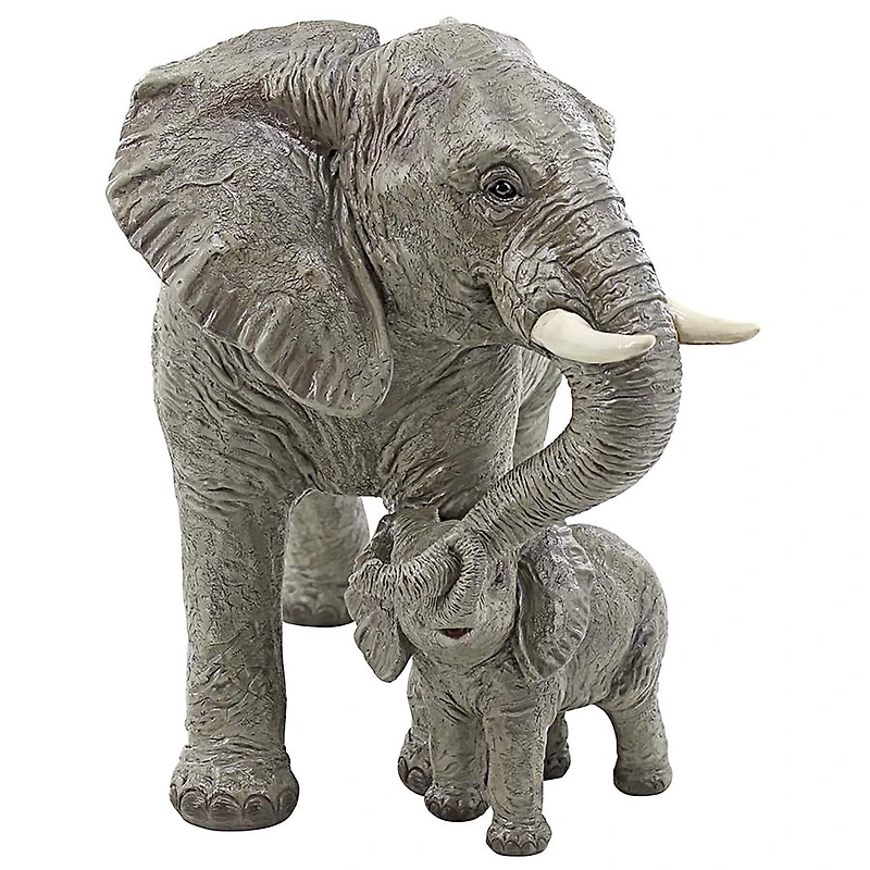 Design Toscano 15" Herd Mentality Mother & Calf Elephant Statue