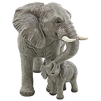 Design Toscano 15" Herd Mentality Mother & Calf Elephant Statue