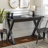 Walker Edison 48" Black Modern Wood Computer Desk