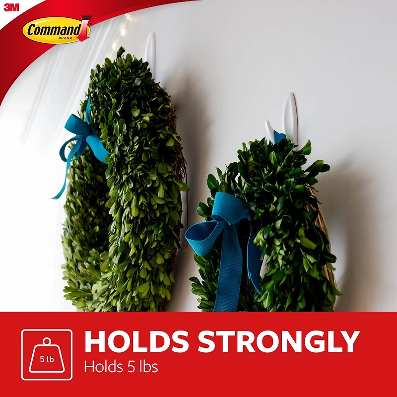 Command™ White Large Designer Hooks Value Pack