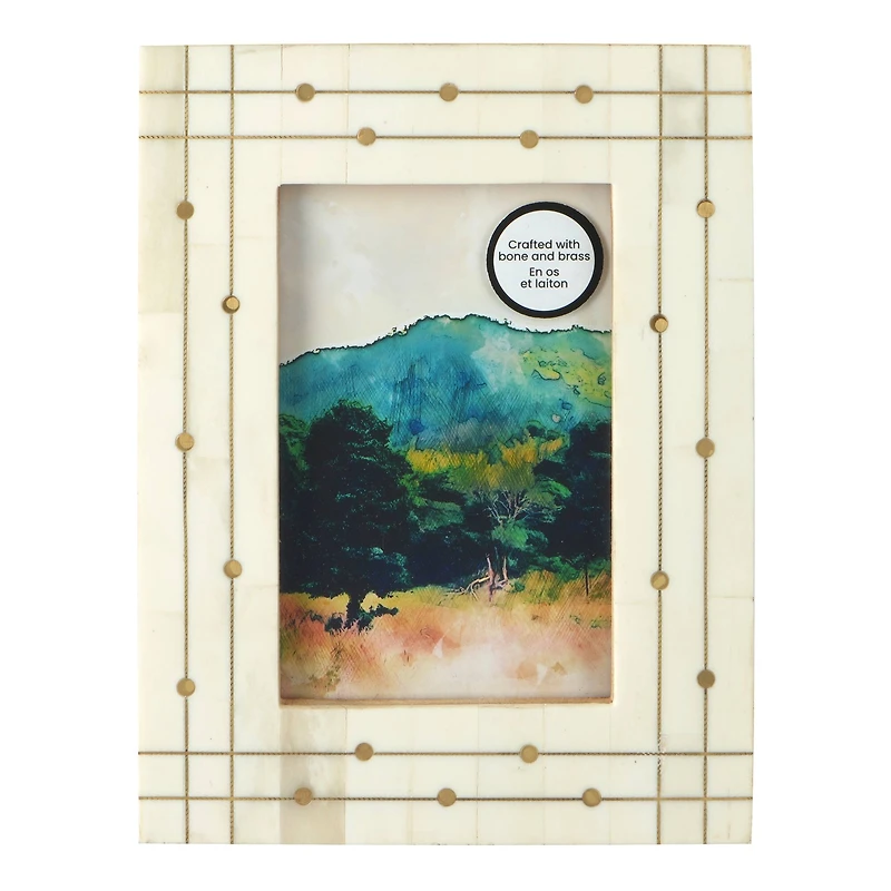 4" x 6" Bone & Brass Tabletop Frame, Atelier by Studio Décor®