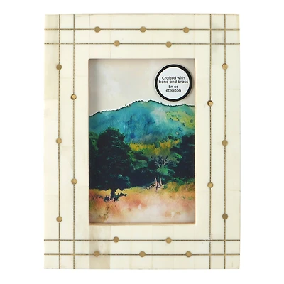 4" x 6" Bone & Brass Tabletop Frame, Atelier by Studio Décor®