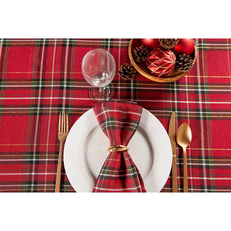DII® Holiday Metallic Plaid Napkins, 6ct.
