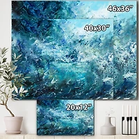 Designart - Wild Blue Ocean Waves V