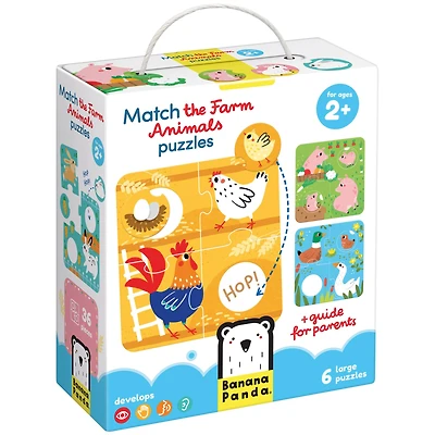 Banana Panda Match the Farm Animals Puzzles