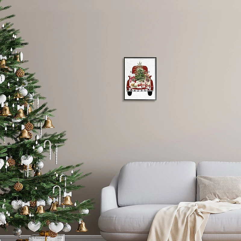 Stupell Industries Believe Seasonal Christmas Truck Framed Giclee Art