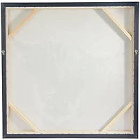 The Novogratz White Canvas Shaded Bull Framed Wall Art with Black Frame 37" x 1" x 37"